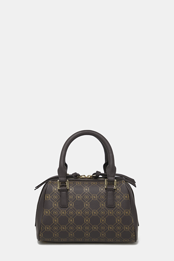 BEIGE MONOGRAM LEATHER BAG
