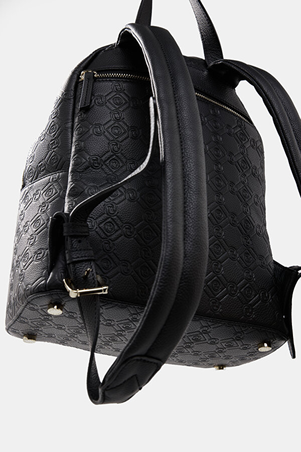 BLACK MONOGRAM LEATHER BAG 6