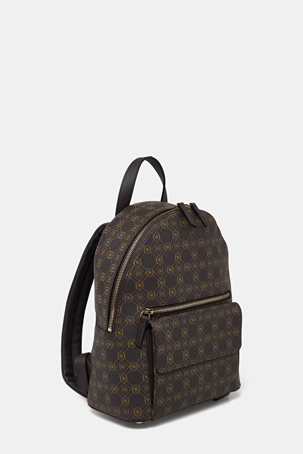 BEIGE MONOGRAM LEATHER BAG 2