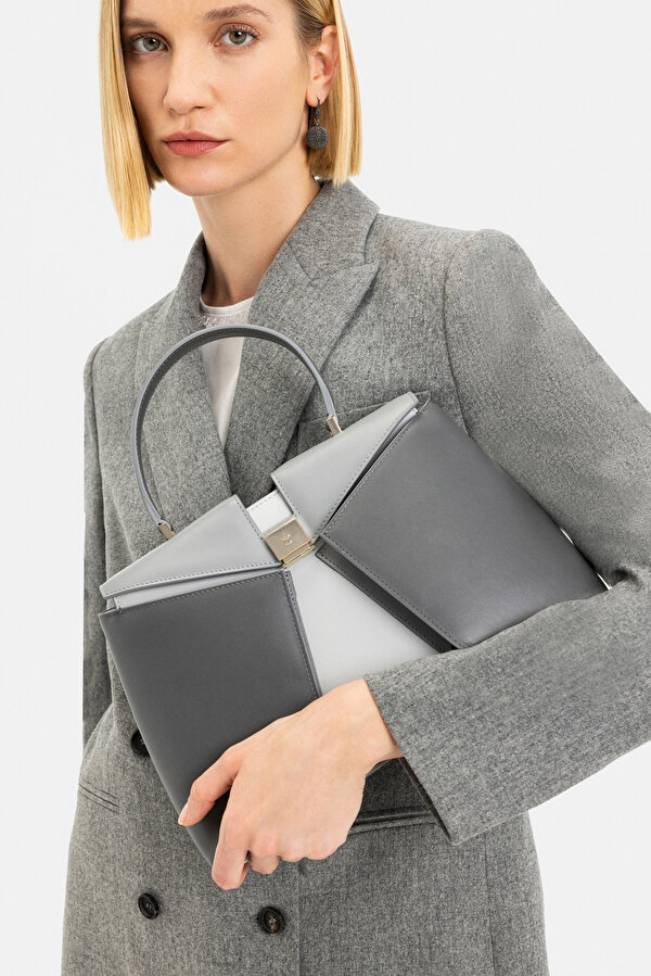 GREY SURPLICE NECKLINE (CROSS-OVER NECKLINE) JACKET 6