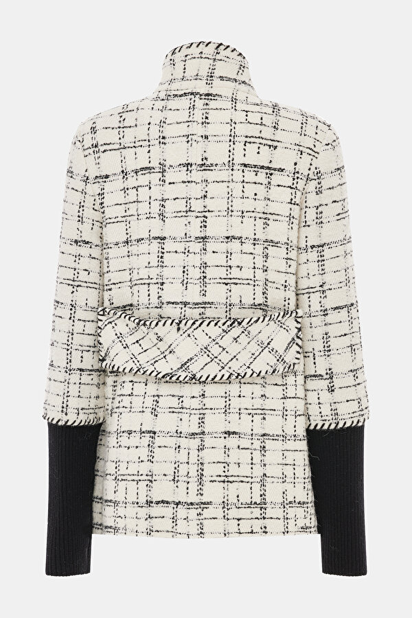 BLACK COTTON/WOOL REEFER JACKET 7