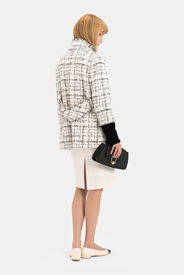 BLACK COTTON/WOOL REEFER JACKET 2