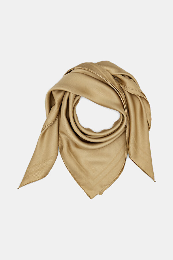 CAMEL JACQUARD JAQUARD SCARF 2