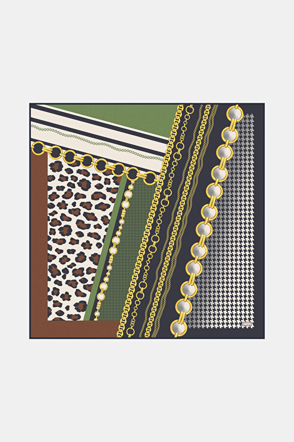 GREEN OBJECT DESIGN TWILL SCARF