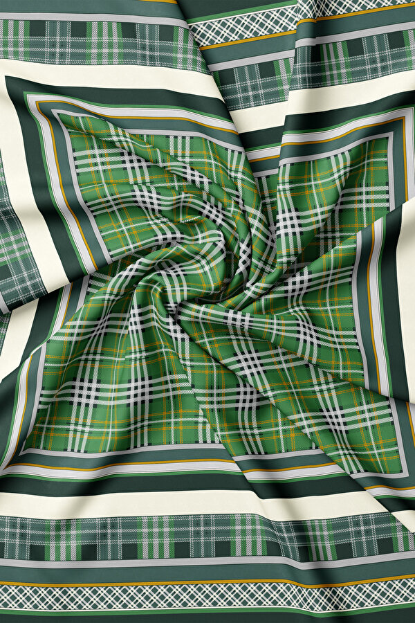 ZÜMRÜT YEŞİLİ EKOSE TWILL EŞARP 2