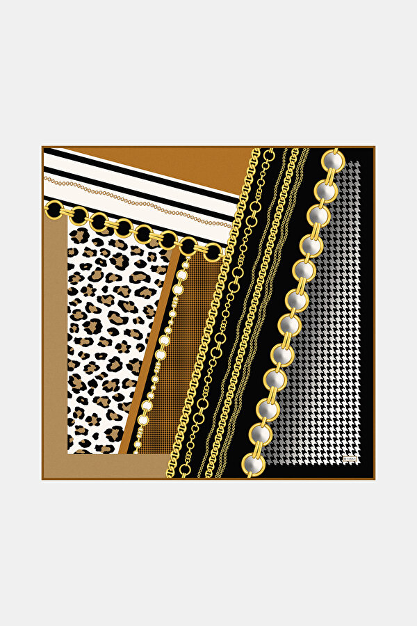 CAMEL OBJECT DESIGN TWILL SCARF