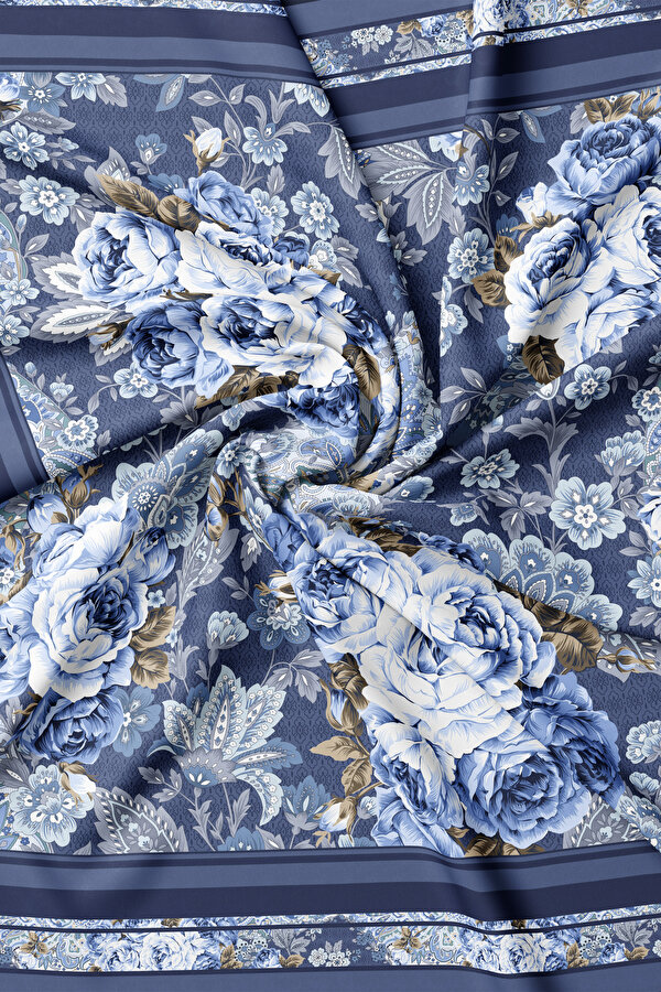 NAVY BLUE TWILL SCARF 2