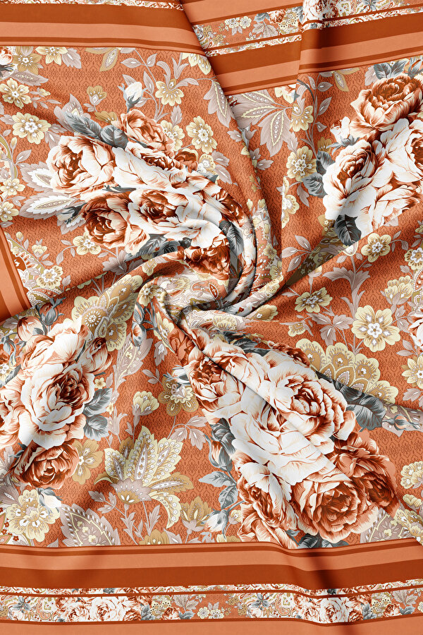 ORANGE TWILL SCARF 2