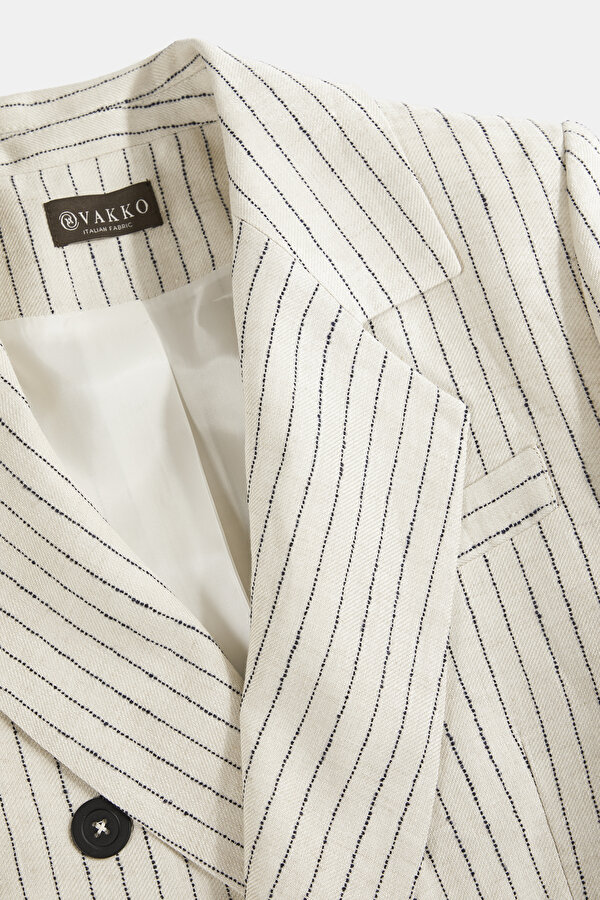 NATURAL SURPLICE NECKLINE (CROSS-OVER NECKLINE) JACKET 7