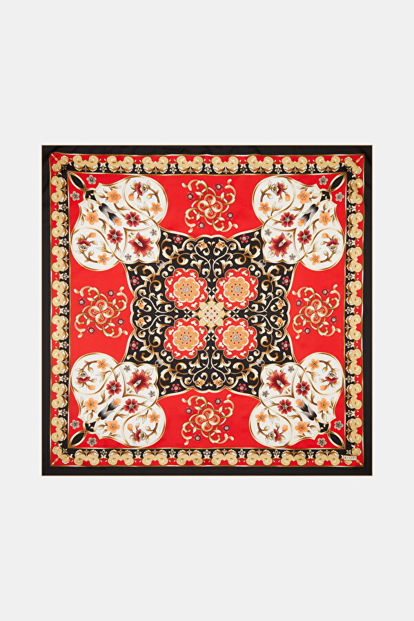 RED TWILL SCARF