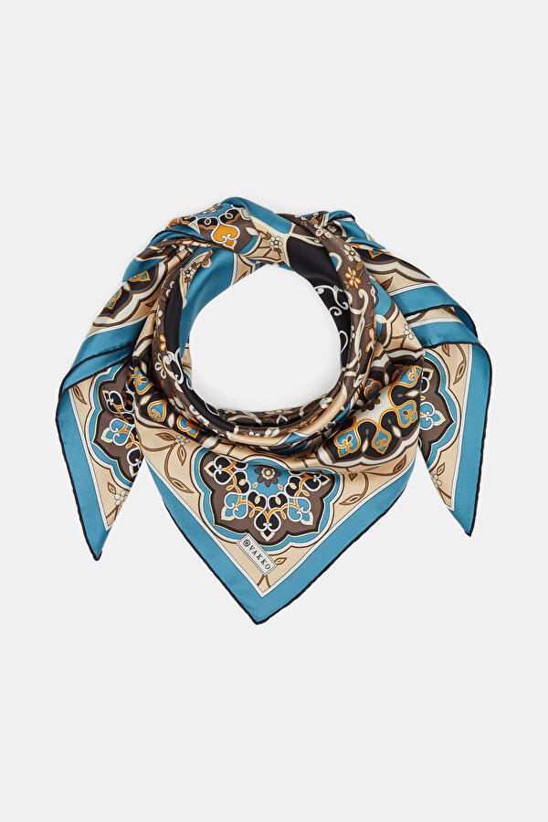 OIL GREEN TWILL SCARF 2