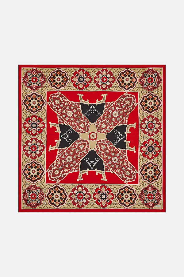 RED TWILL SCARF