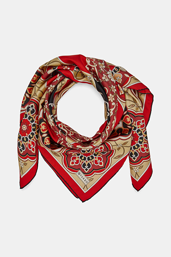 RED TWILL SCARF 2