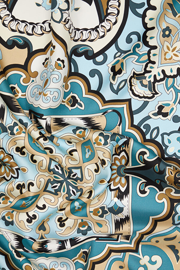 CAMEL ETNİK DESENLİ TWILL EŞARP 2