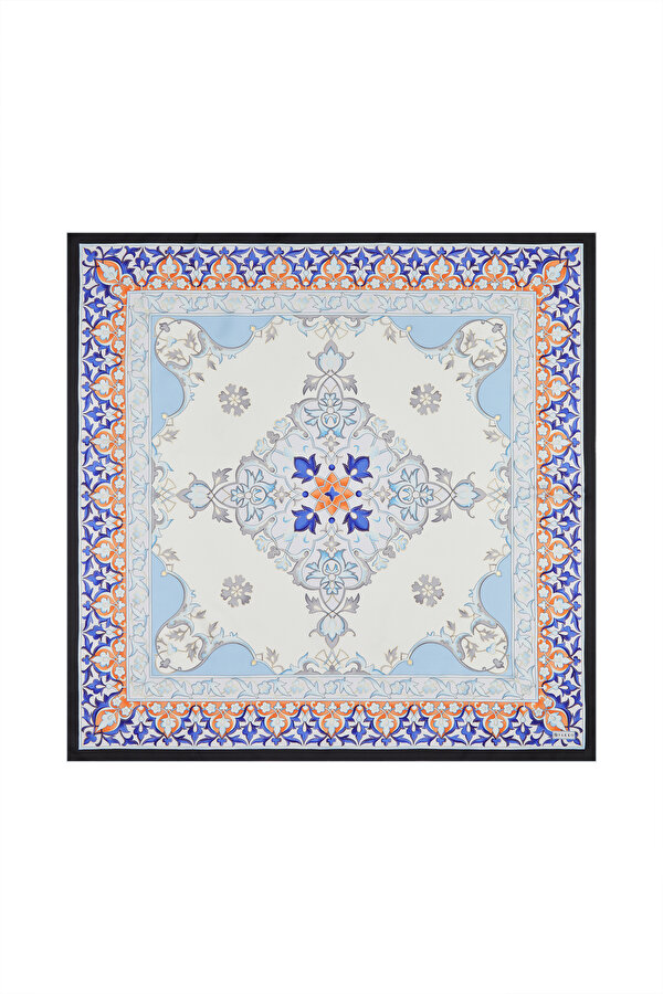 TURQUOISE TWILL SCARF