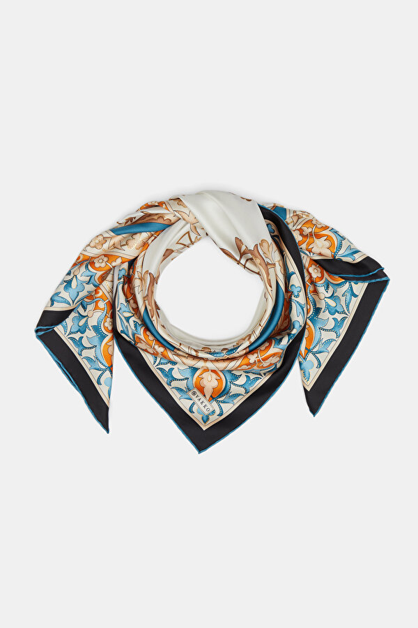 OIL GREEN TWILL SCARF 2