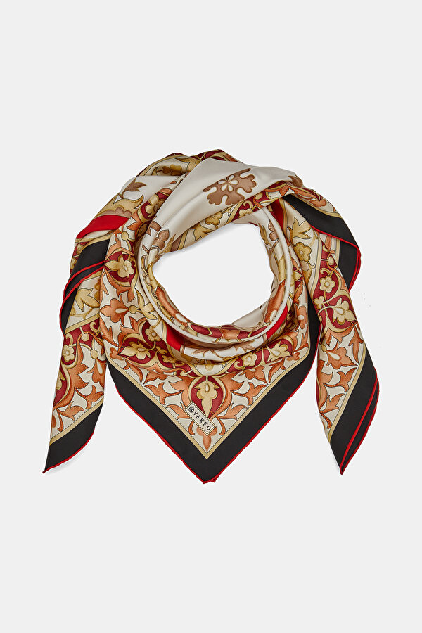 RED TWILL SCARF 2