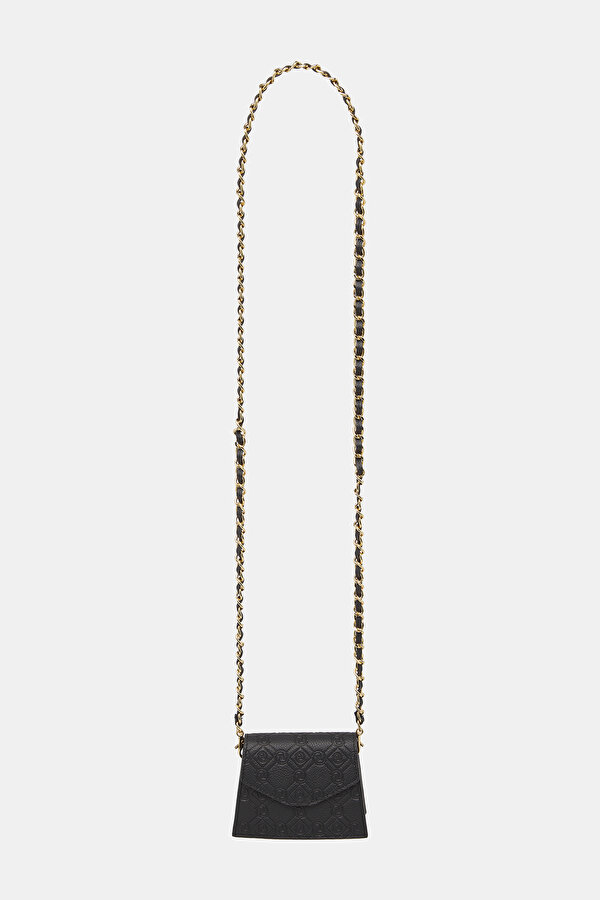 BLACK MONOGRAM LEATHER BAG 2