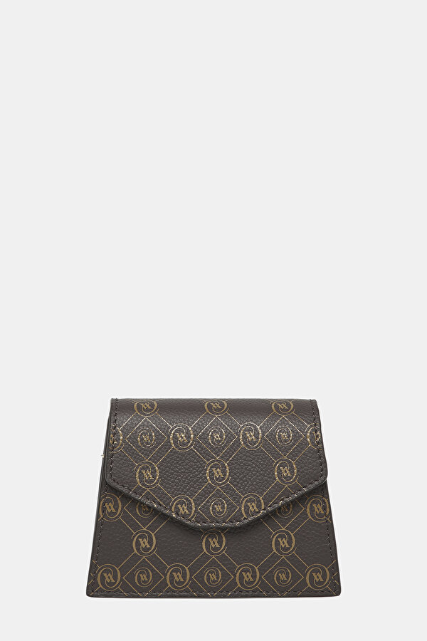 BEIGE MONOGRAM LEATHER BAG