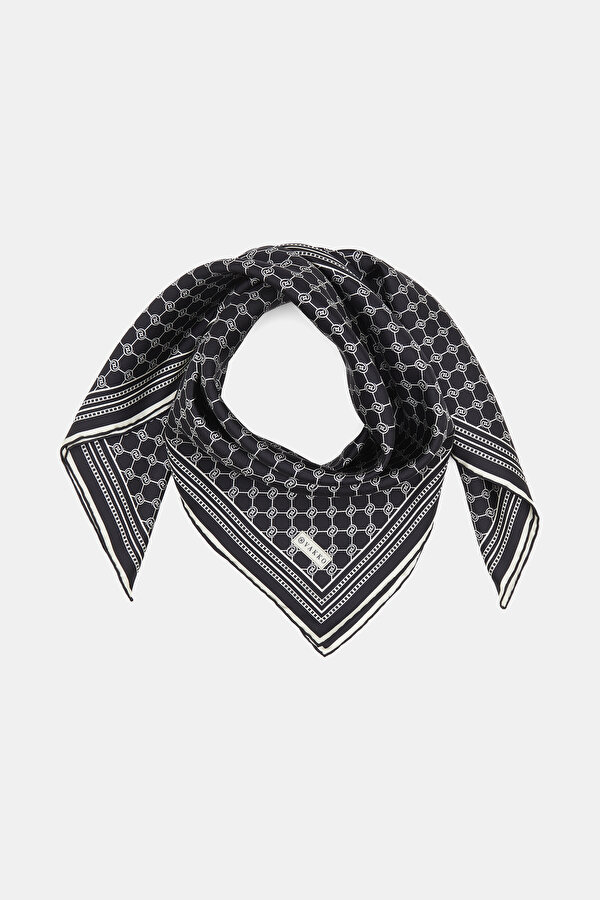 ECRU MONOGRAM TWILL SCARF 2