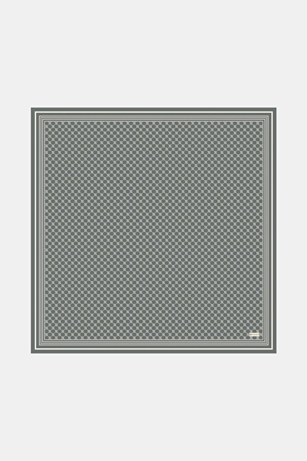 ECRU MONOGRAM TWILL SCARF