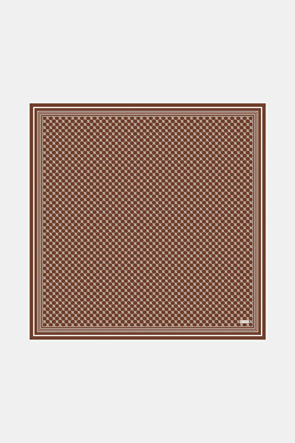 COPPER MONOGRAM TWILL SCARF