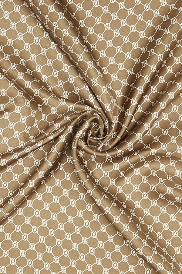 ECRU MONOGRAM TWILL SHAWL 2