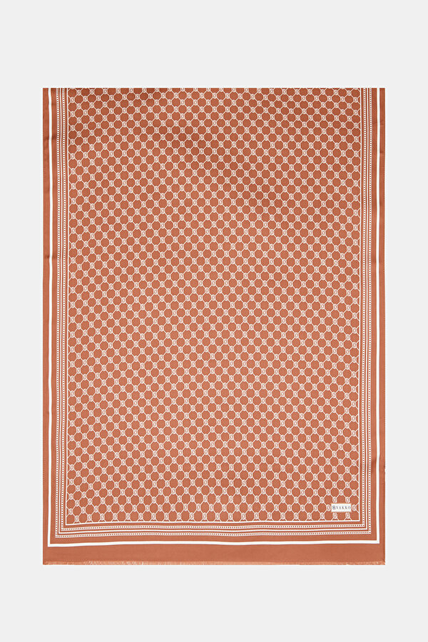 COPPER MONOGRAM TWILL SHAWL