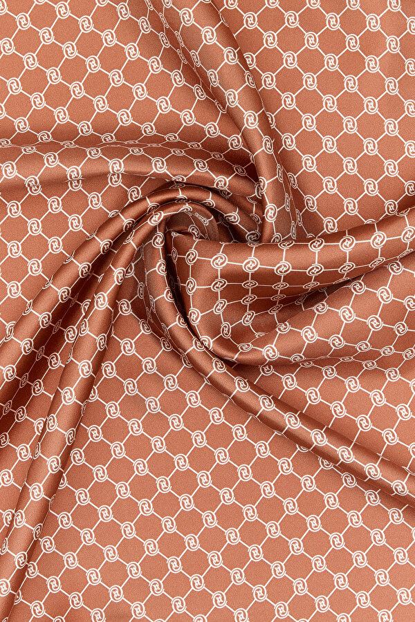 COPPER MONOGRAM TWILL SHAWL 2