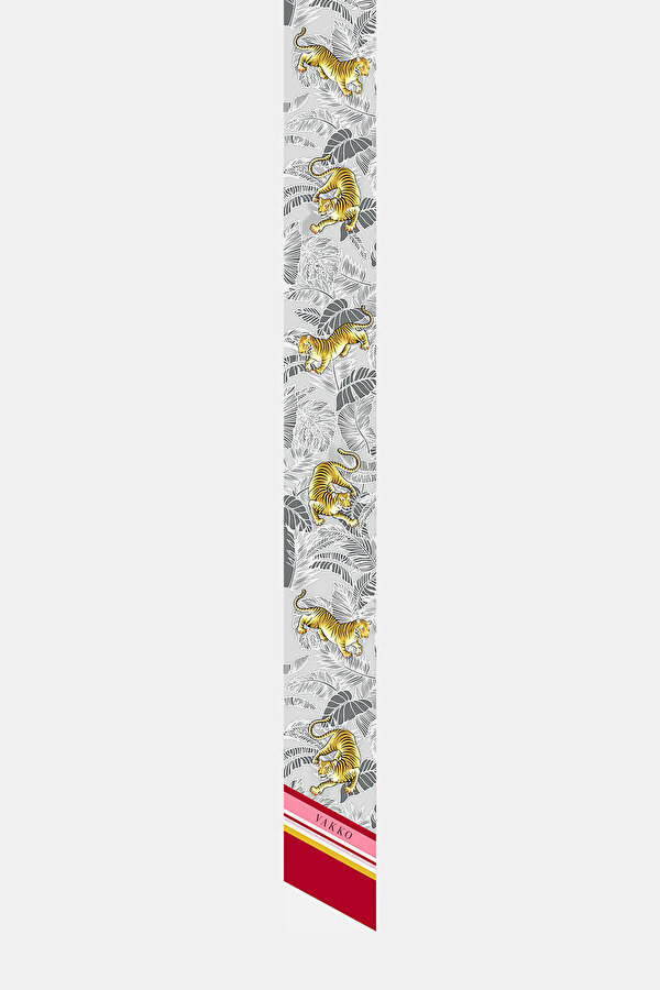 RED TWILL FOULARD
