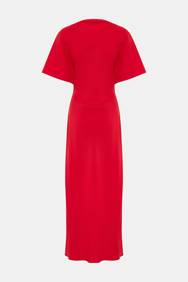 RED SHORT SLEEVE DRESS 2
