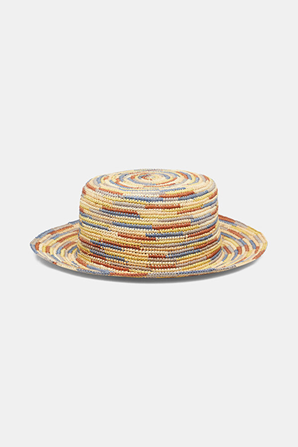 YELLOW RAFFIA HAT 2
