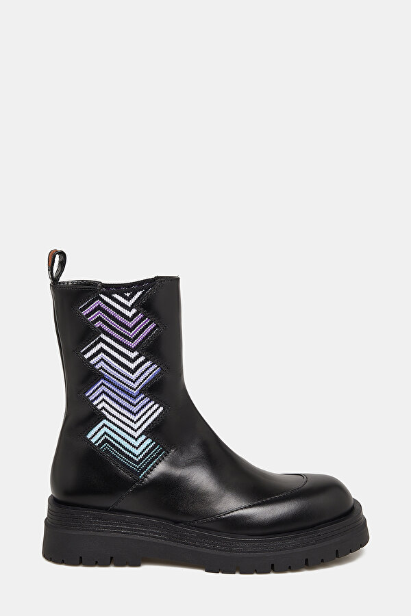 BLUE LEATHER BOOT