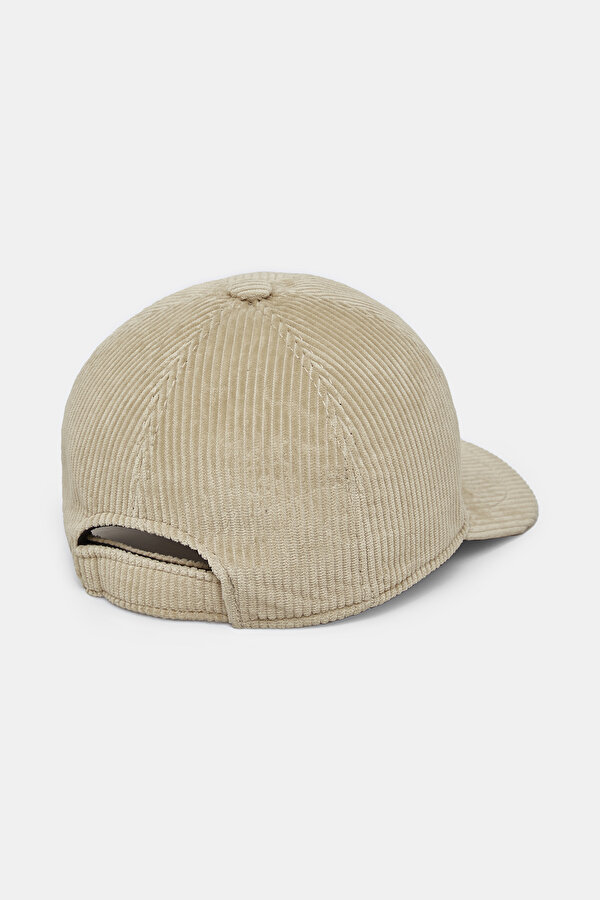BEIGE CORDED HAT 2