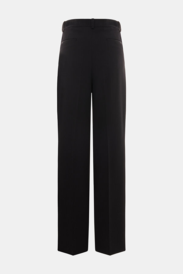 BLACK STRAİGHT CUT WOOL TROUSERS 2