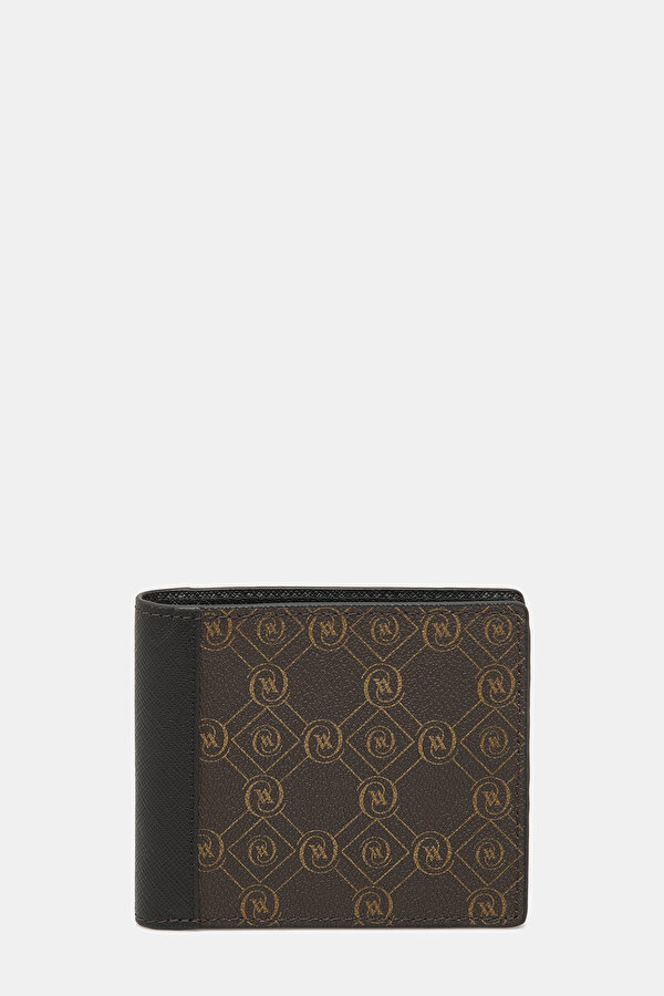 BLACK MONOGRAM WALLET
