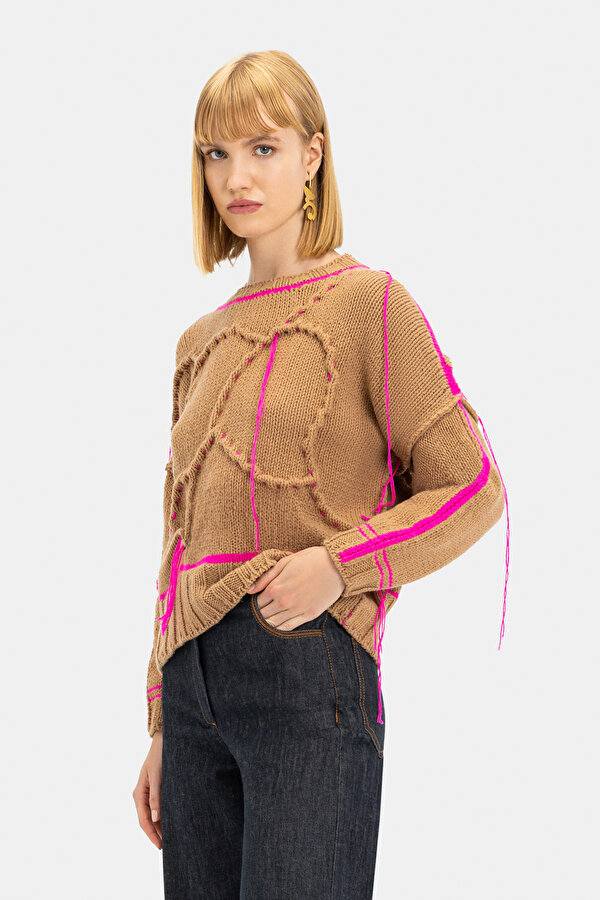 PINK BASIC / ROUND NECKLINE KNITWEAR
