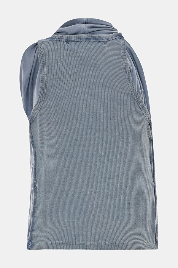 LİGHT GREY SLEEVELESS BLOUSE 2