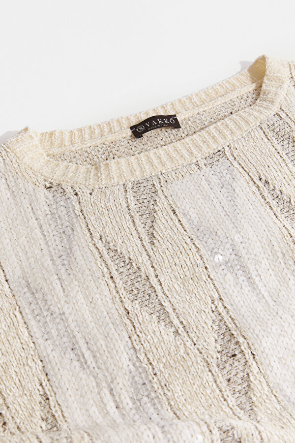 WHITE BOAT NECK  KNITWEAR 6