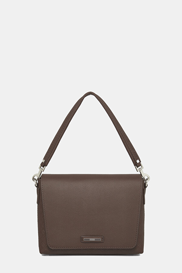 BROWN MONOGRAM LEATHER BAG
