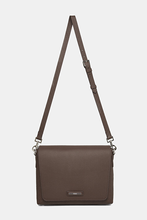 BROWN MONOGRAM LEATHER BAG 2