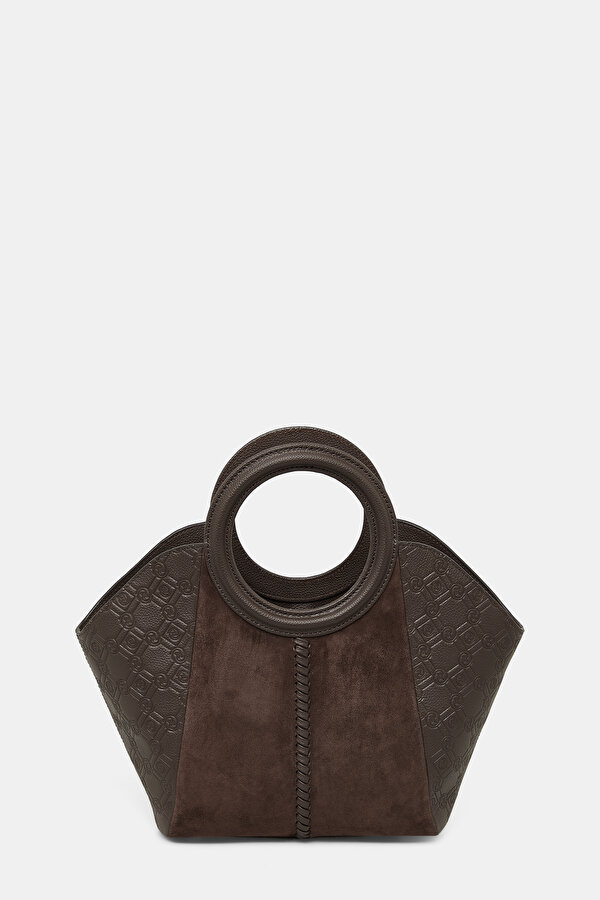 KAHVE MONOGRAM DERİ ÇANTA