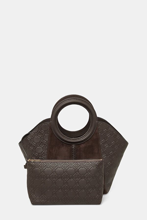 KAHVE MONOGRAM DERİ ÇANTA 2