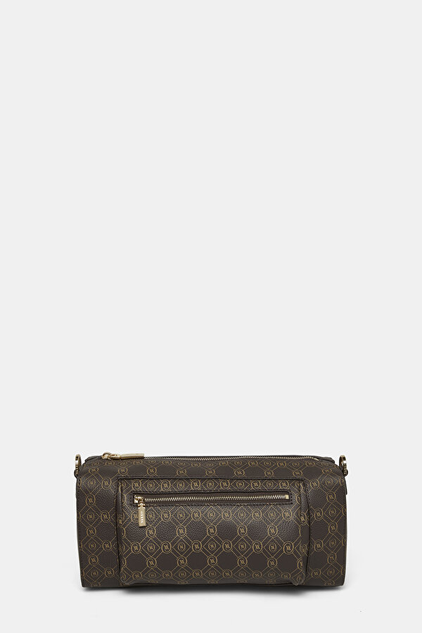 BEIGE MONOGRAM LEATHER BAG