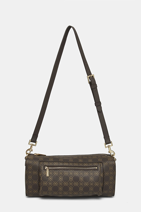 BEIGE MONOGRAM LEATHER BAG 2