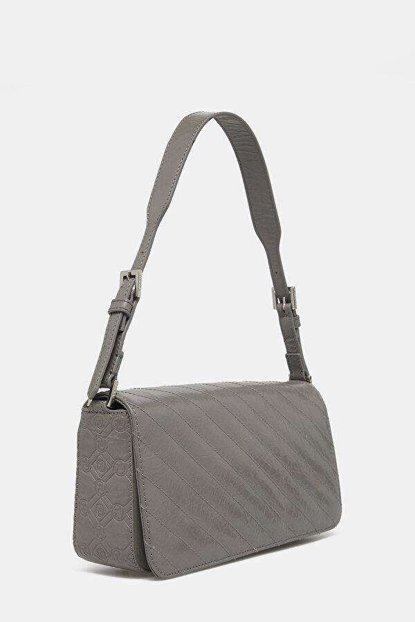 ANTHRACITE MONOGRAM LEATHER BAG 2