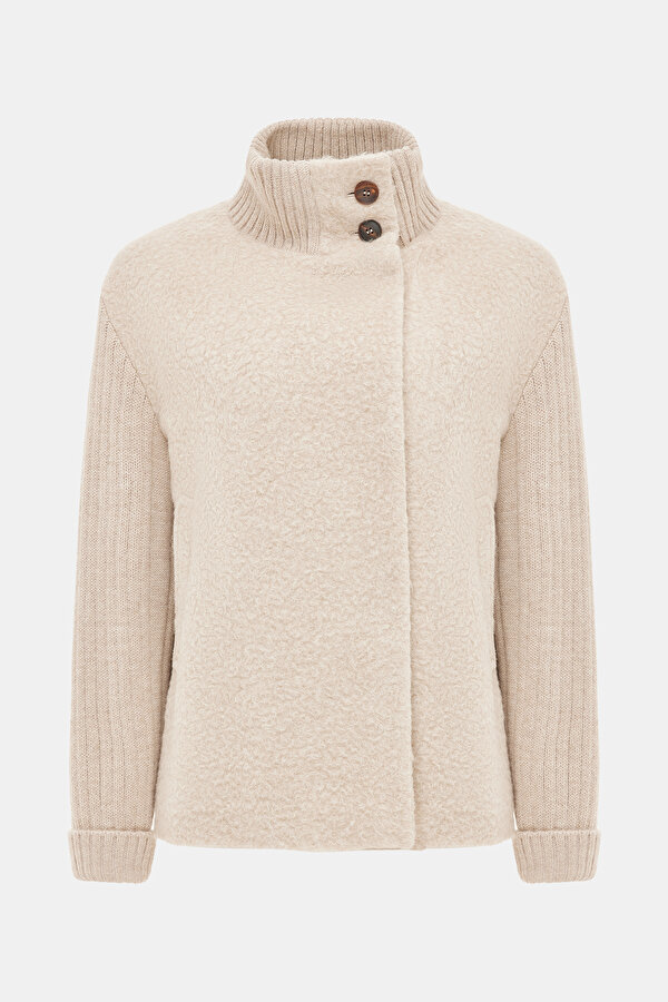 BEIGE REEFER JACKET