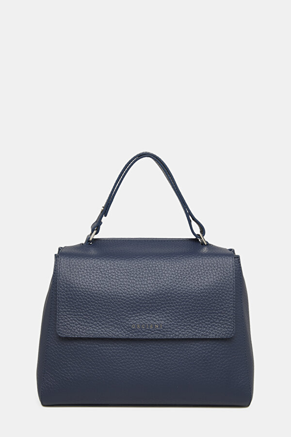 NAVY BLUE LEATHER BAG