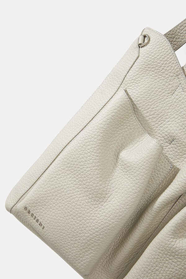 BEIGE LEATHER BAG 6