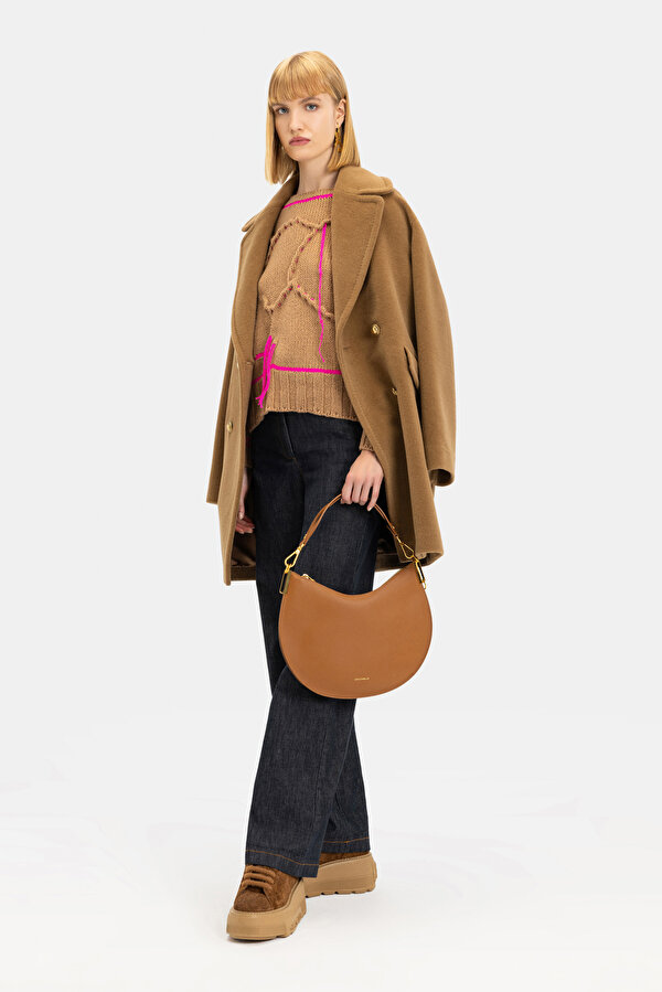CAMEL WOOL OVERCOAT